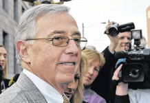 
			
				                                Former Judge Mark Ciavarella leaves the federal courthouse in Scranton after Thursday’s proceedings in his 2011 corruption trial.
                                 Times Leader file photo

			
		