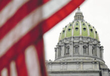 
			
				                                The Pennsylvania State Capitol in Harrisburg.
 
			
		